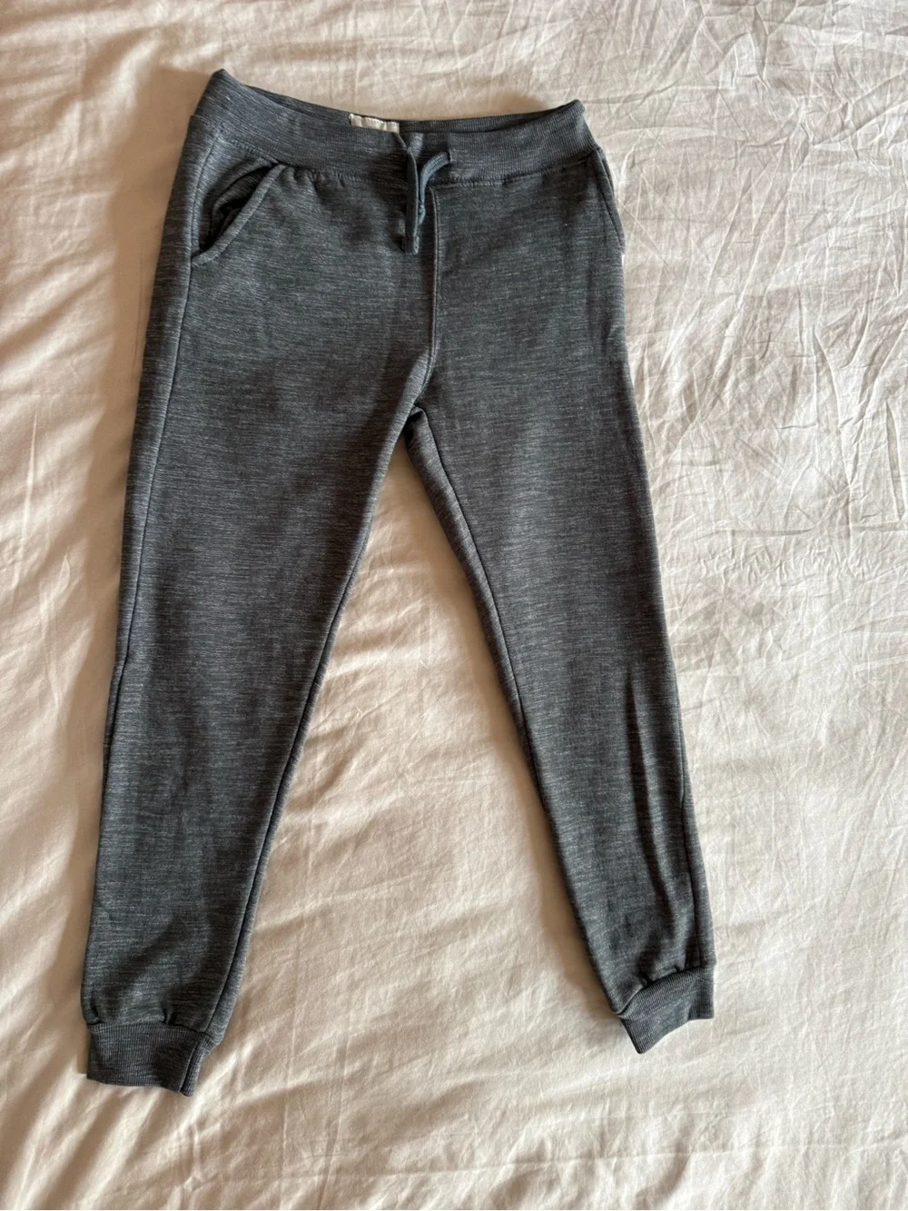 Weatherproof Vintage Boys Fleece Joggers Grey Heather Sweatpants Size M 10/12